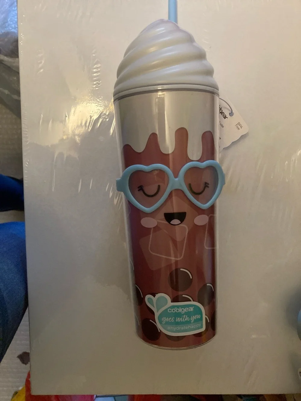 Cologear Blue-Accented Brown Novelty Ice Cream Tumbler